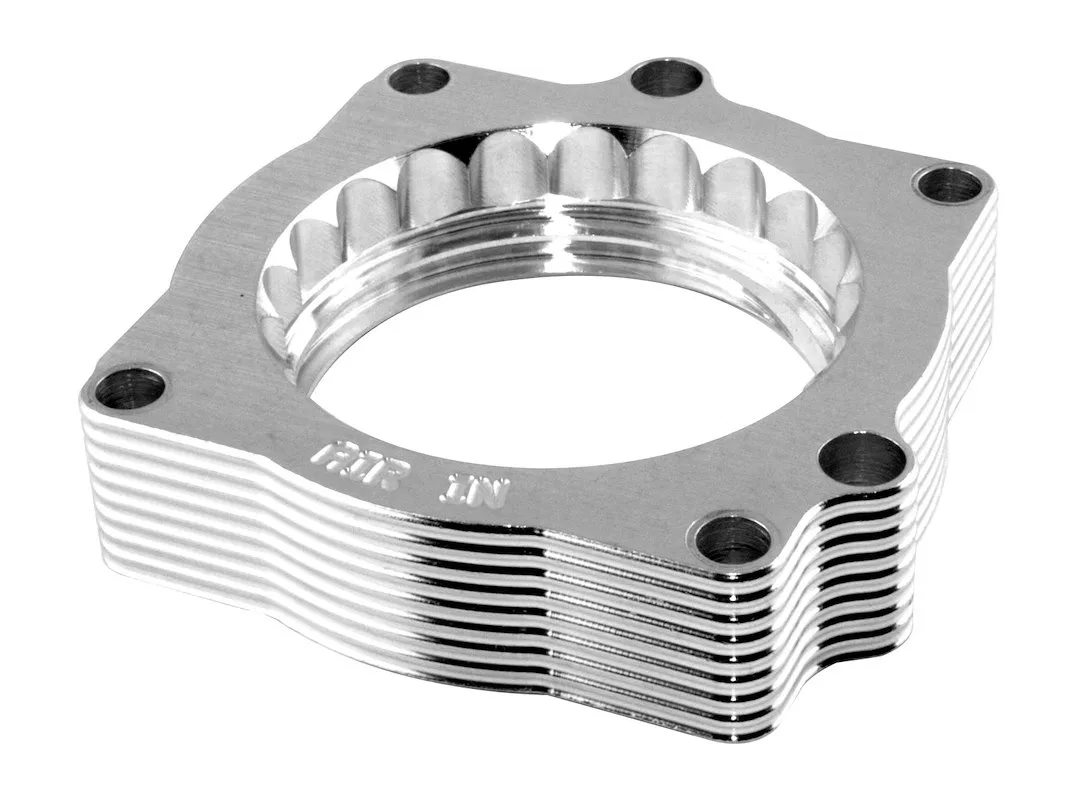 46-32007 – AFE Throttle Body Spacer, 1 Port Polished Billet Aluminum